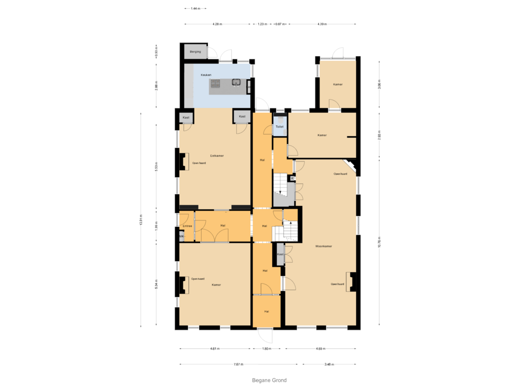 View floorplan of Begane Grond of Buren 14