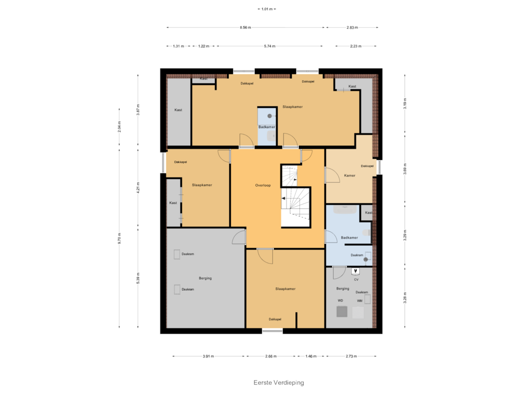 View floorplan of Eerste Verdieping of Buren 14