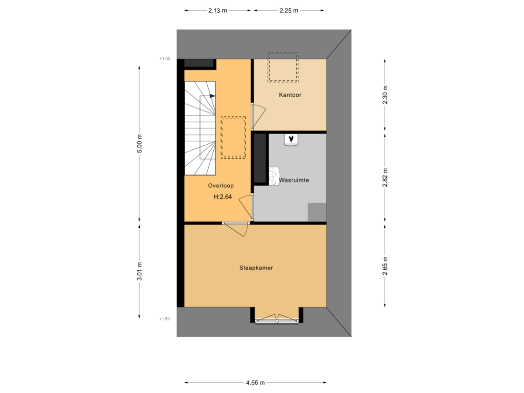 View floorplan of 3e Verdieping of Zuid Willemsvaart 111