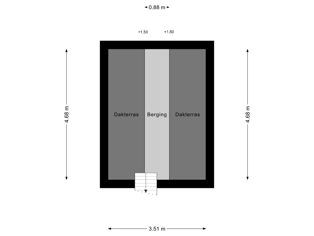 View floorplan of Kelder of Vughterstraat 258