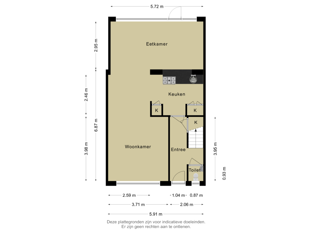 Bekijk plattegrond van Begane Grond van Priorhof 8