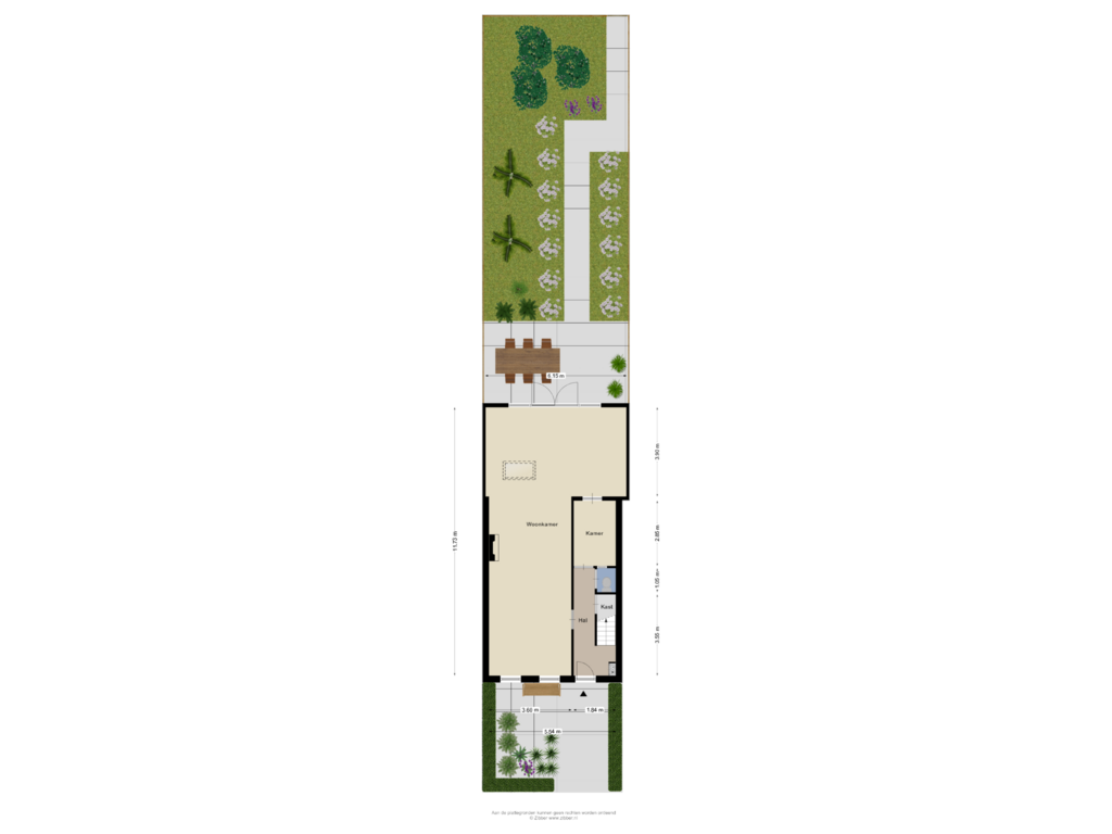 Bekijk plattegrond van Begane grond tuin van Endegeesterstraatweg 18