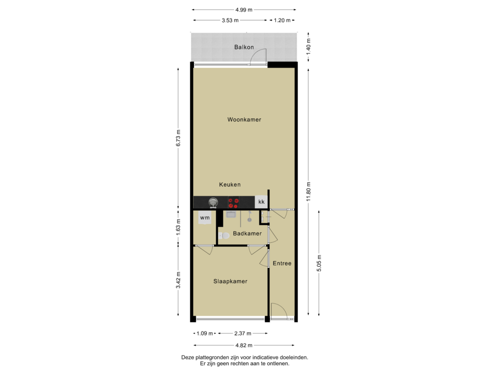 View floorplan of 6e Verdieping of Geldropseweg 290