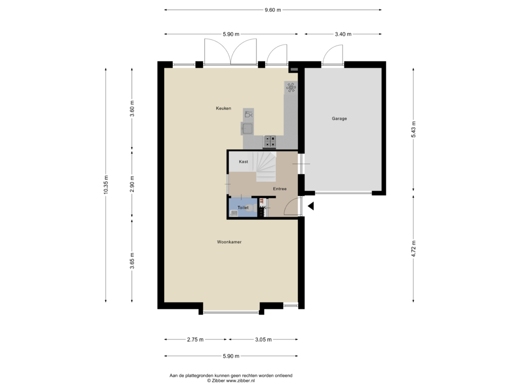 View floorplan of Begane Grond of Gotthardpas 52