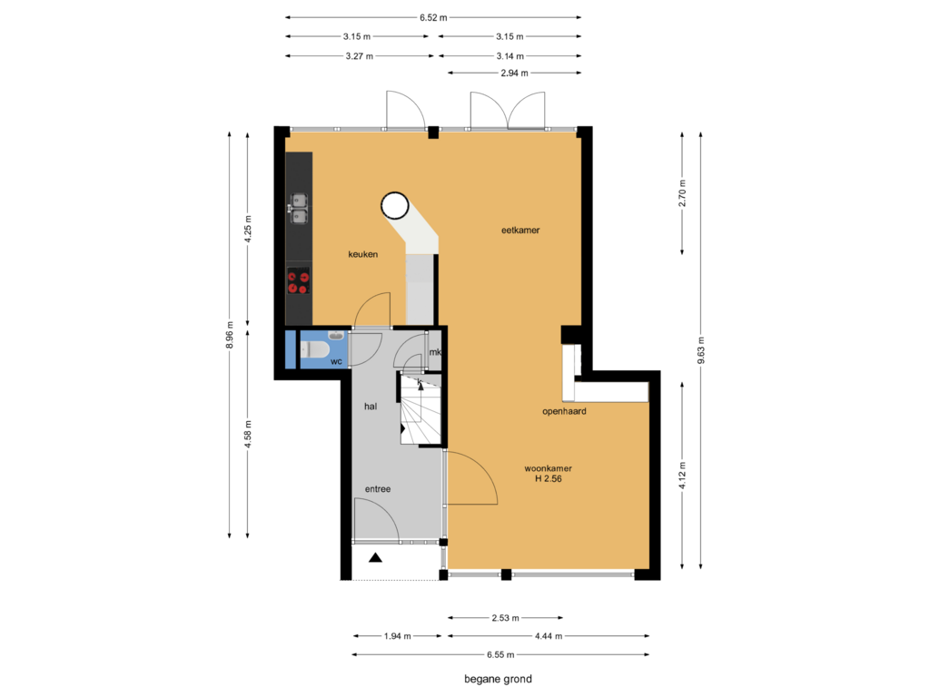 Bekijk plattegrond van begane grond van Deijlerweg 112