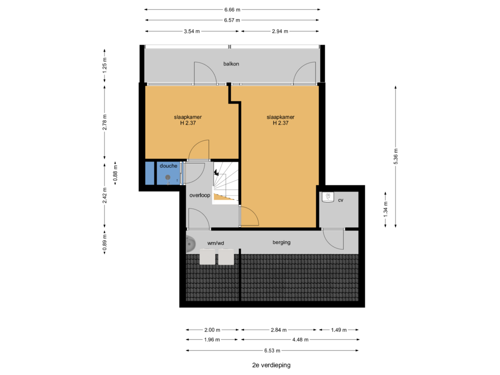 Bekijk plattegrond van 2e verdieping van Deijlerweg 112