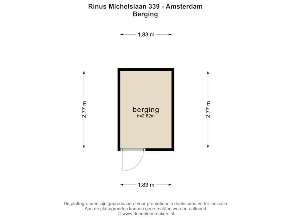 Bekijk plattegrond van BERGING van Rinus Michelslaan 339