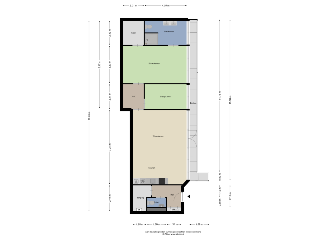 Bekijk plattegrond van Appartement van Barbarossastraat 97