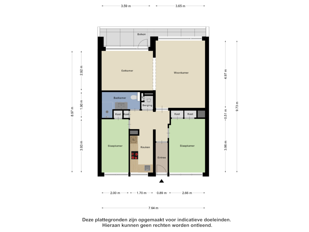 View floorplan of Appartement of Langswater 587