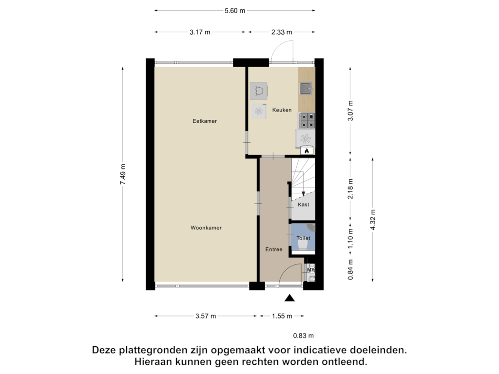 Bekijk plattegrond van Begane Grond van De Hoefslag 21