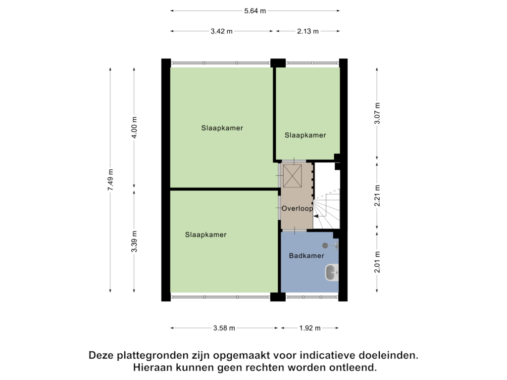 Bekijk plattegrond van Eerste Verdieping van De Hoefslag 21