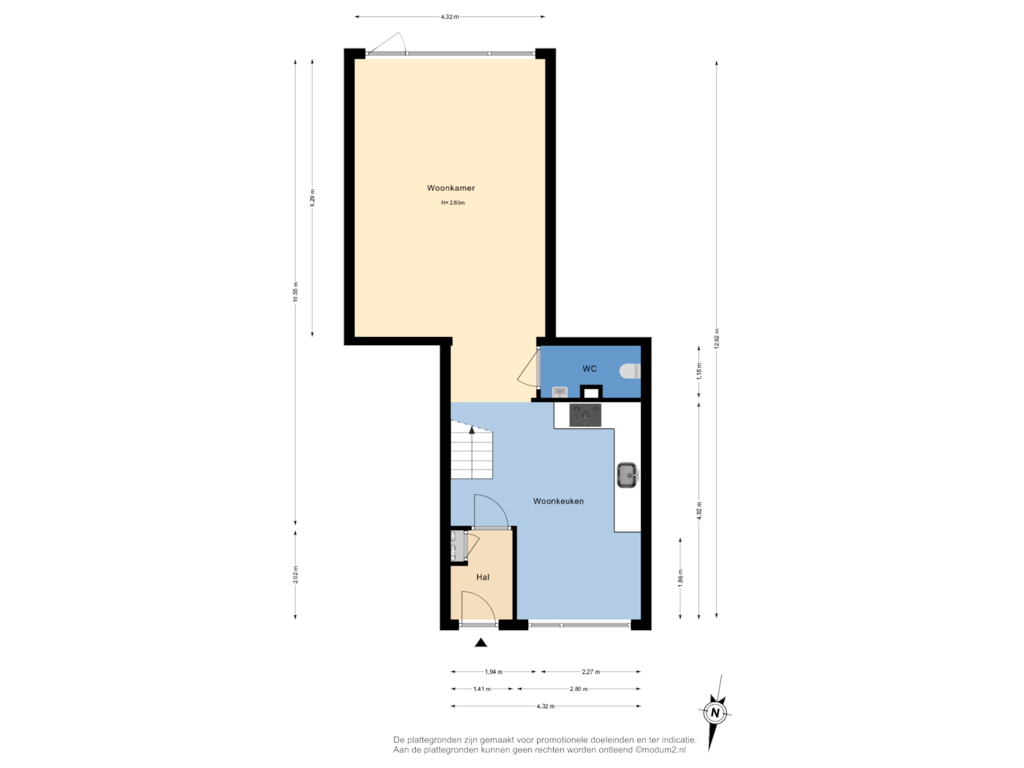 Bekijk plattegrond van Begane Grond van Strawinskylaan 10