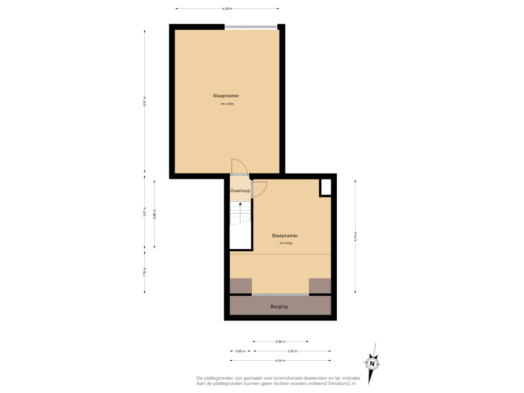 Bekijk plattegrond van 2e Verdieping van Strawinskylaan 10