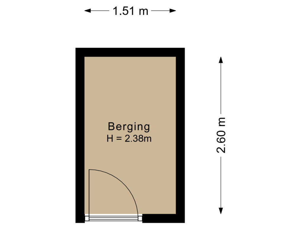 Bekijk plattegrond van Berging van Gleditsiastraat 59