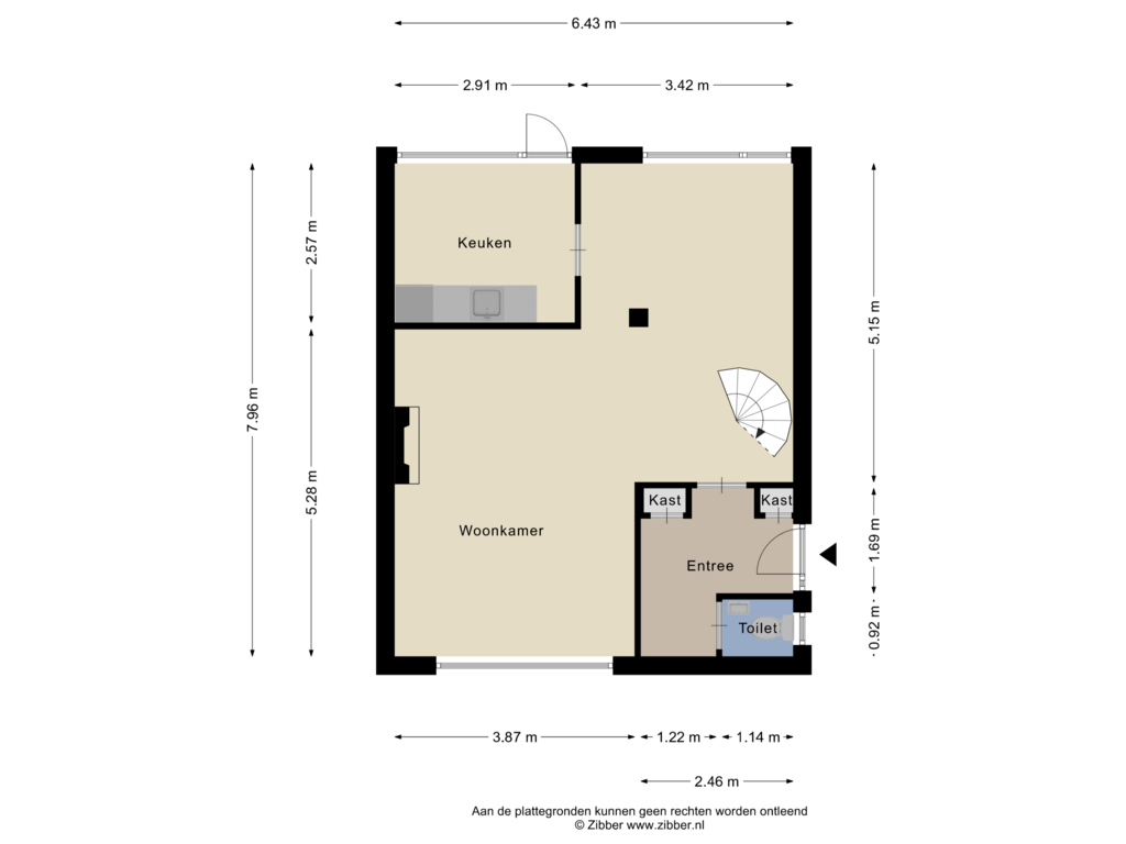 Bekijk plattegrond van Begane Grond van Van den Houtstraat 26