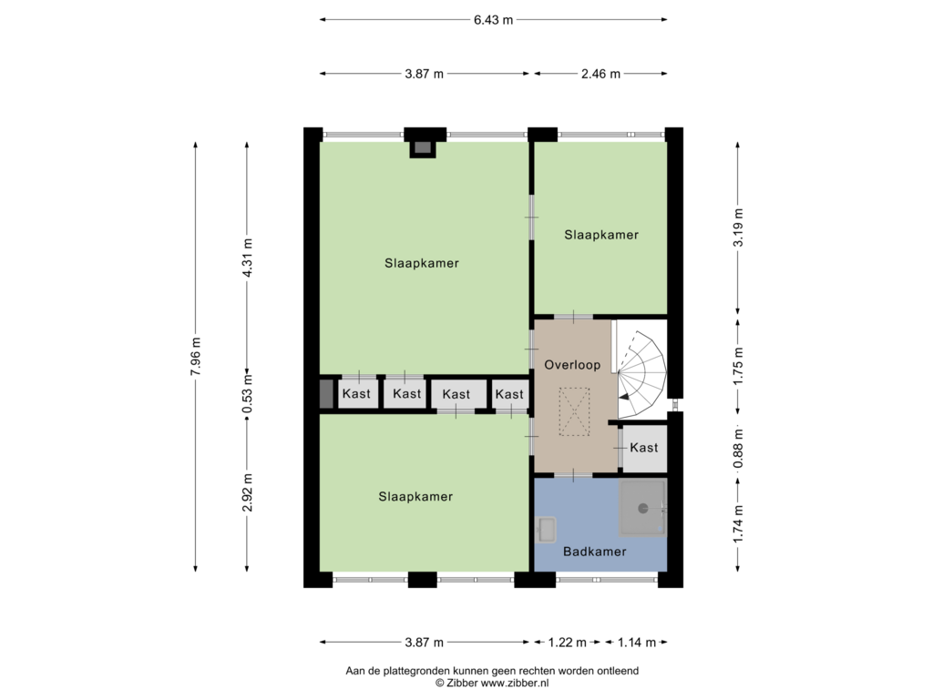 Bekijk plattegrond van Eerste Verdieping van Van den Houtstraat 26