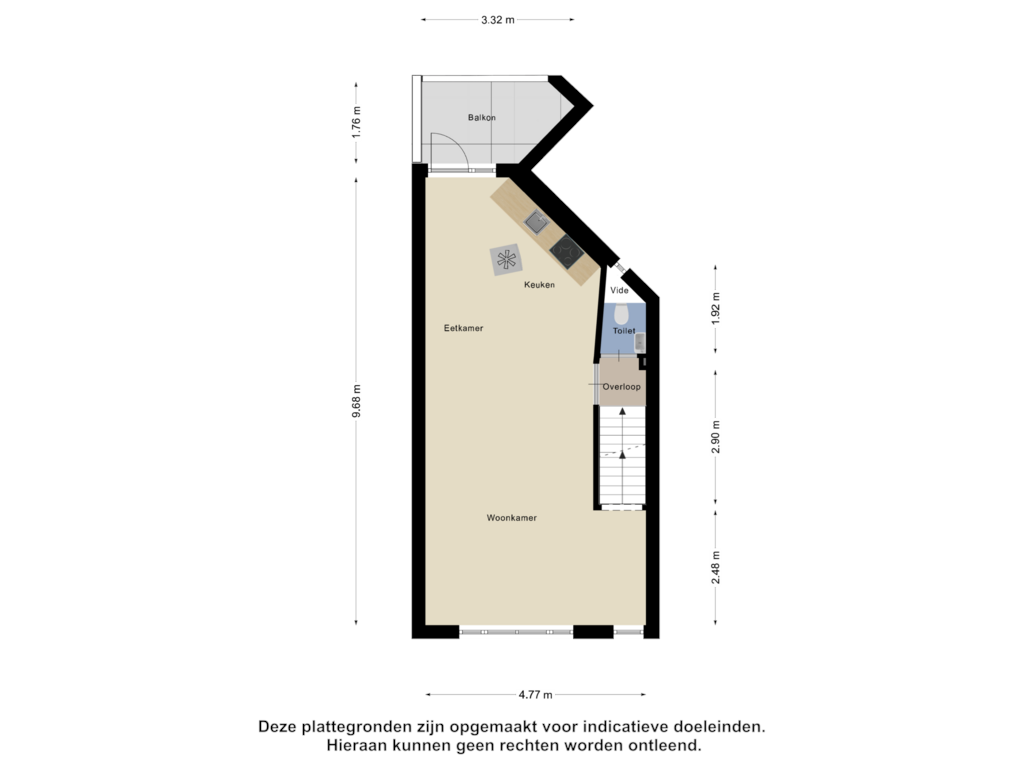 Bekijk plattegrond van Eerste Verdieping van Muntkade 1-BSA