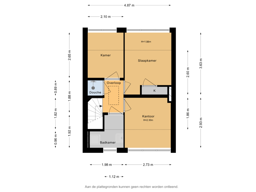 Bekijk plattegrond van 1e verdieping van Koomansstraat 46