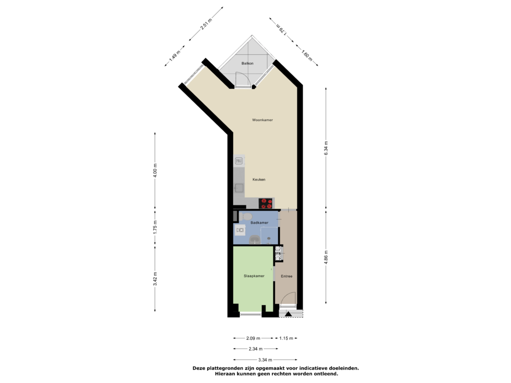 Bekijk plattegrond van Appartement van Jan Steenstraat 80