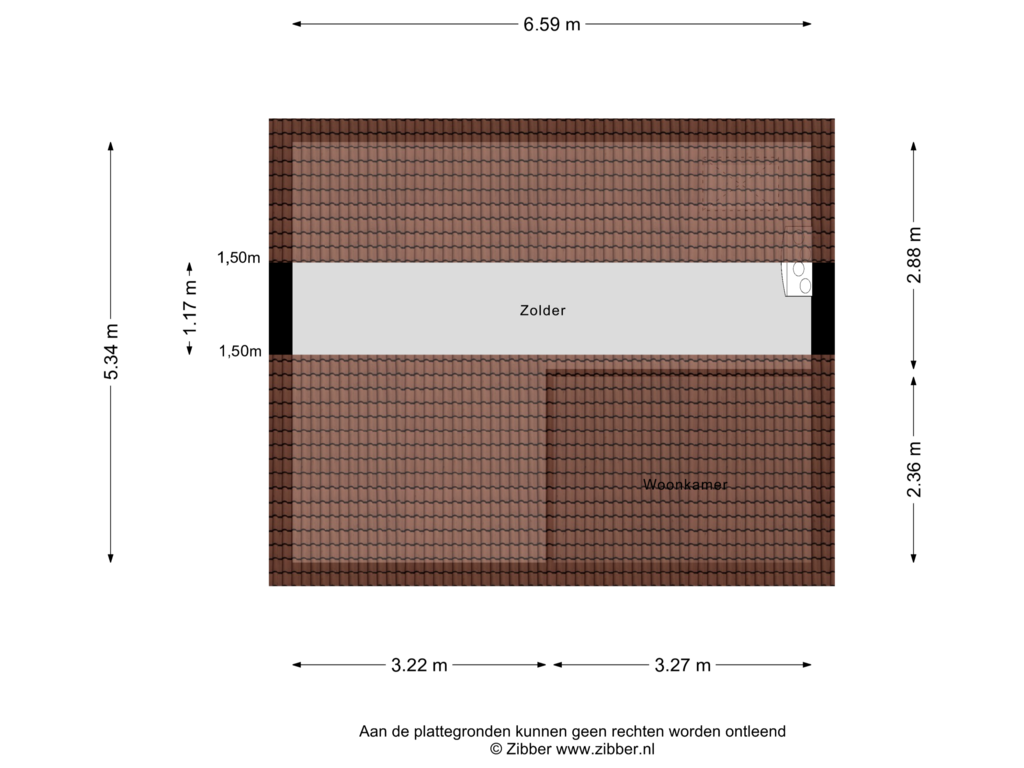 Bekijk plattegrond van Zolder van Kerkakkerstraat 28