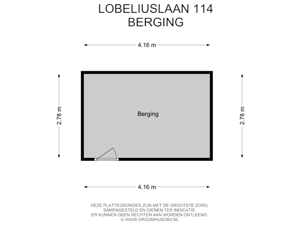 Bekijk plattegrond van Berging van Lobeliuslaan 114