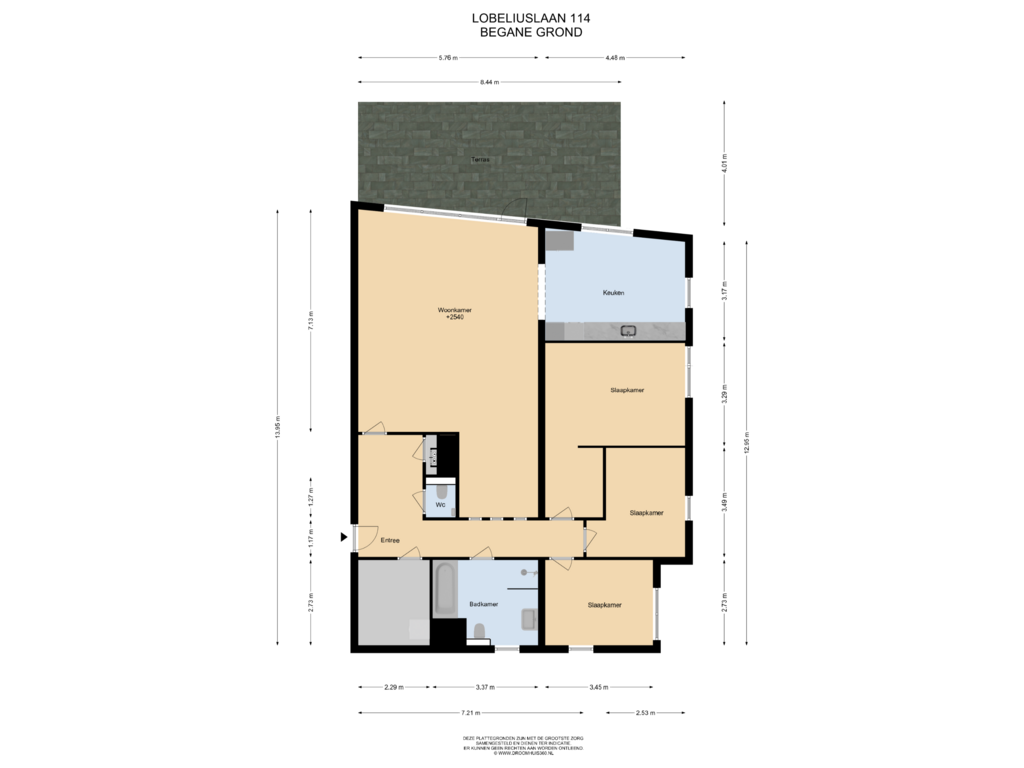 Bekijk plattegrond van Begane grond van Lobeliuslaan 114