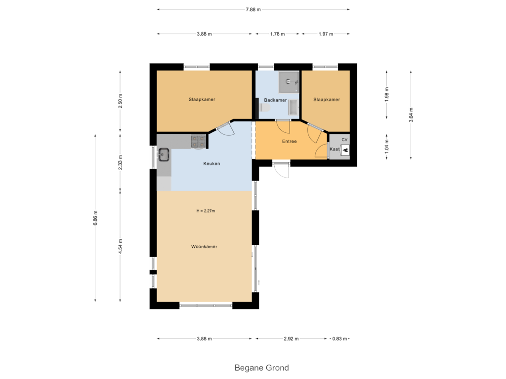 Bekijk plattegrond van Begane Grond van Molengroet 1-635