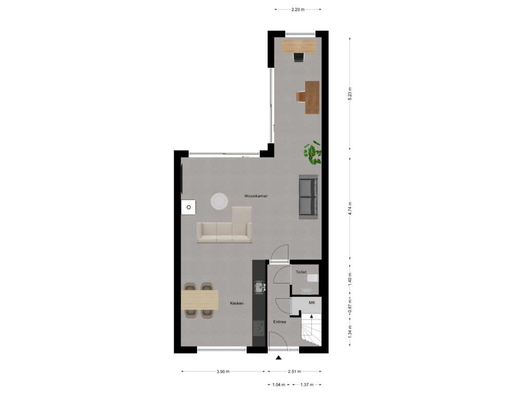 Bekijk plattegrond van Begane Grond van Zuidzandseweg 9