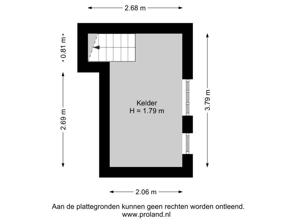 Bekijk plattegrond van Kelder van van Panhuysweg 12