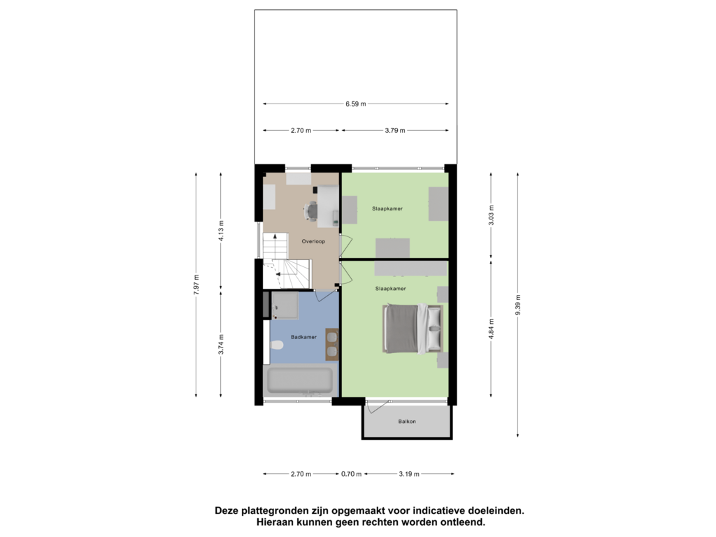 Bekijk plattegrond van Eerste Verdieping van Commissaris De Quaylaan 41