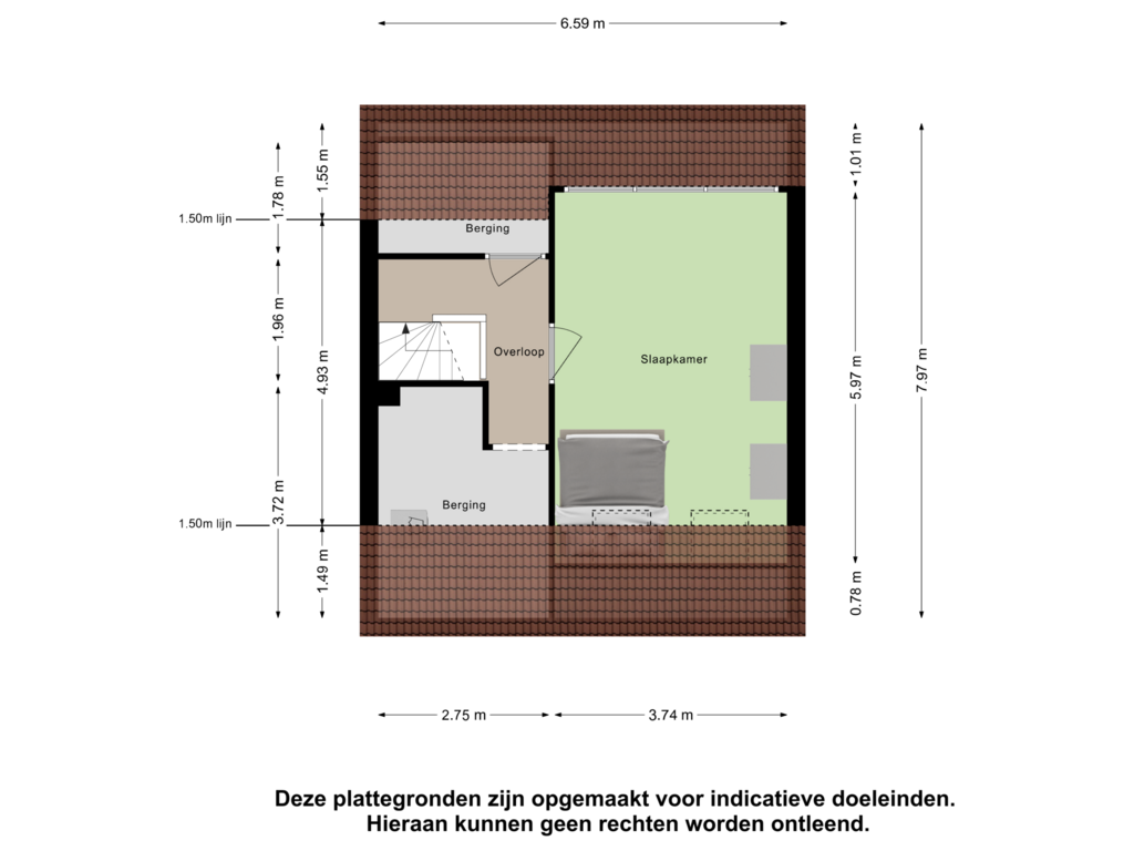 Bekijk plattegrond van Tweede Verdieping van Commissaris De Quaylaan 41