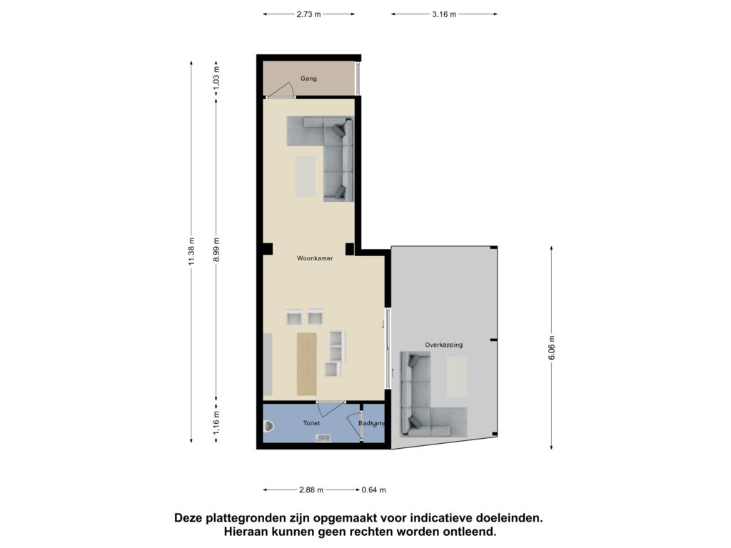 Bekijk plattegrond van Bijgebouw van Commissaris De Quaylaan 41