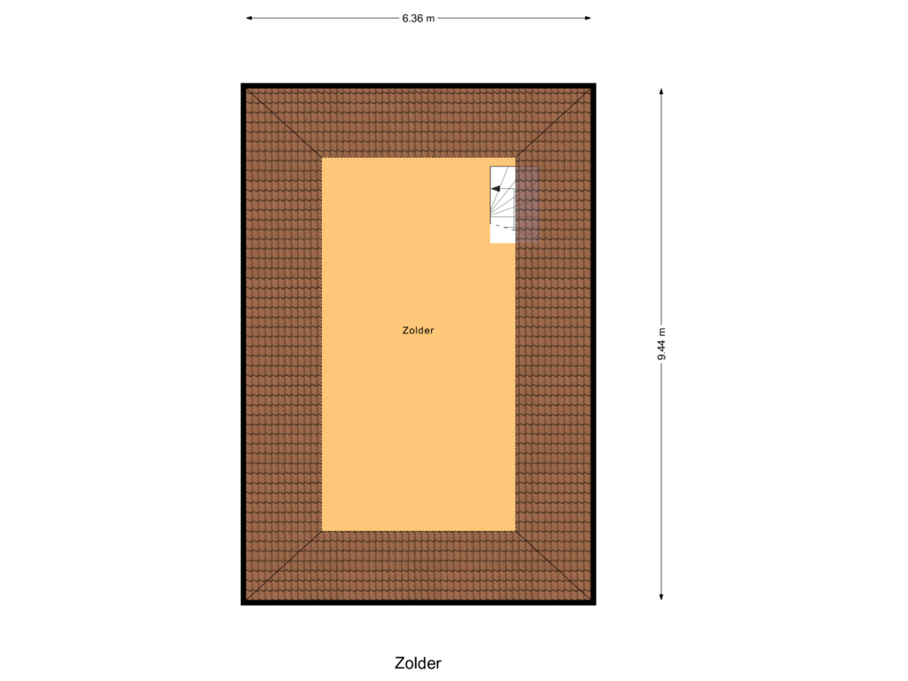 Bekijk plattegrond van Zolder van Laanderweg 31