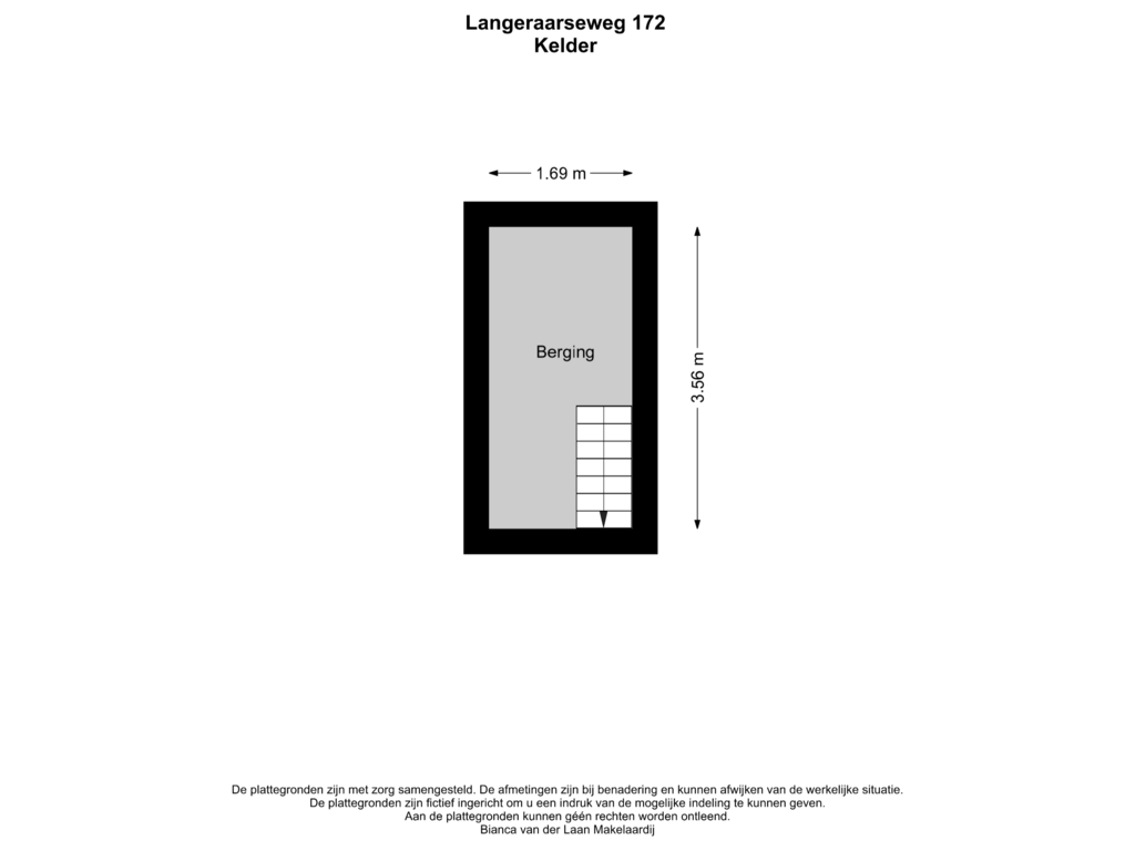 Bekijk plattegrond van Kelder van Langeraarseweg 172