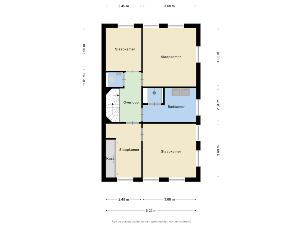 View floorplan of Eerste verdieping of Oberon 21