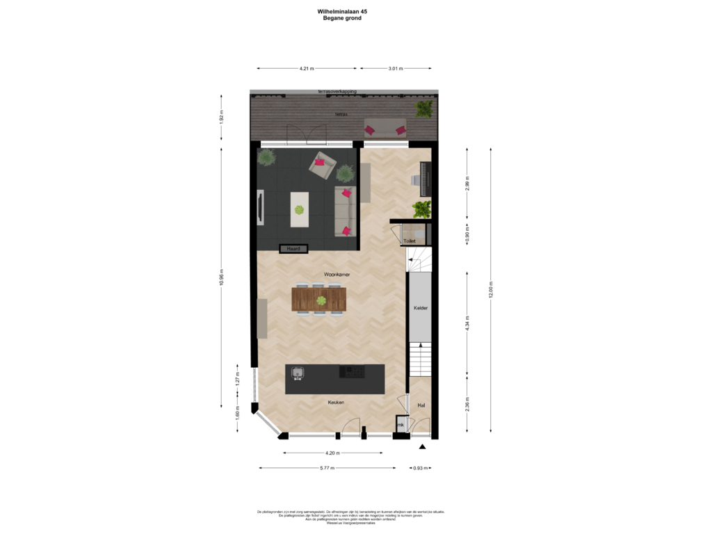 Bekijk plattegrond van Begane grond van Wilhelminalaan 45