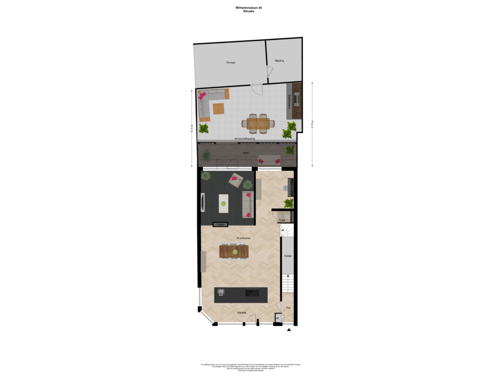 Bekijk plattegrond van Situatie van Wilhelminalaan 45