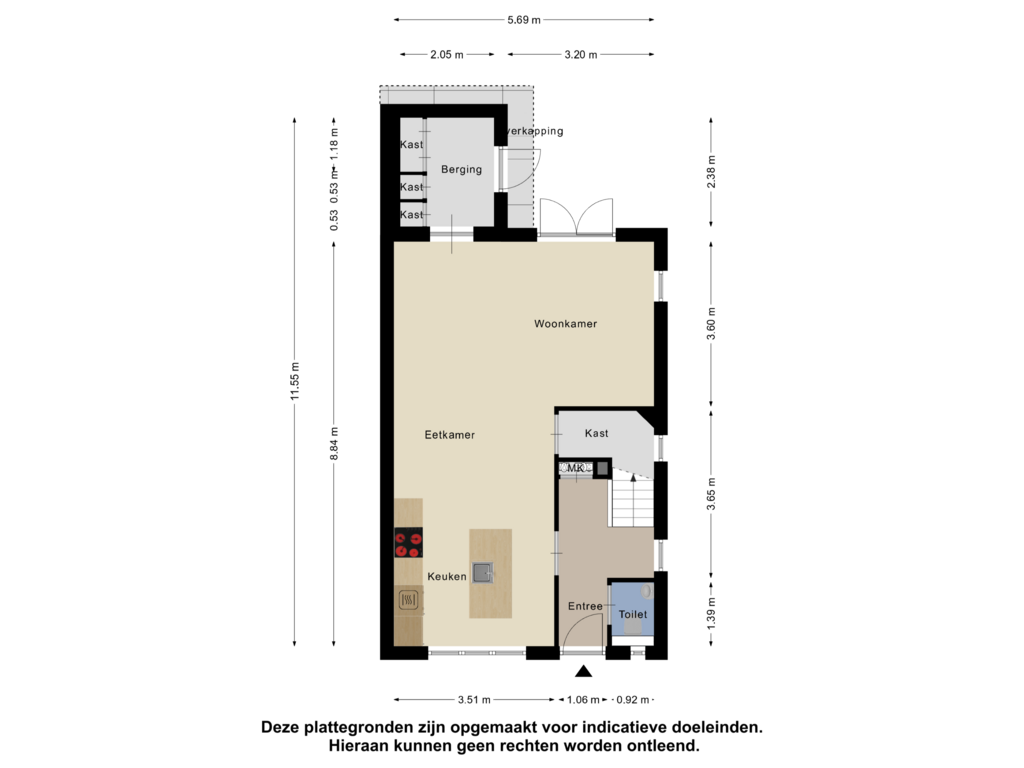 View floorplan of Begane Grond of Pastinaak 7