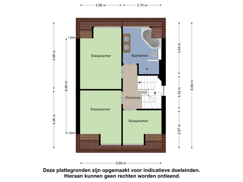 View floorplan of Eerste Verdieping of Pastinaak 7