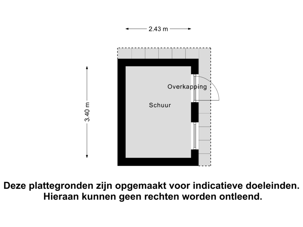 View floorplan of Schuur of Pastinaak 7