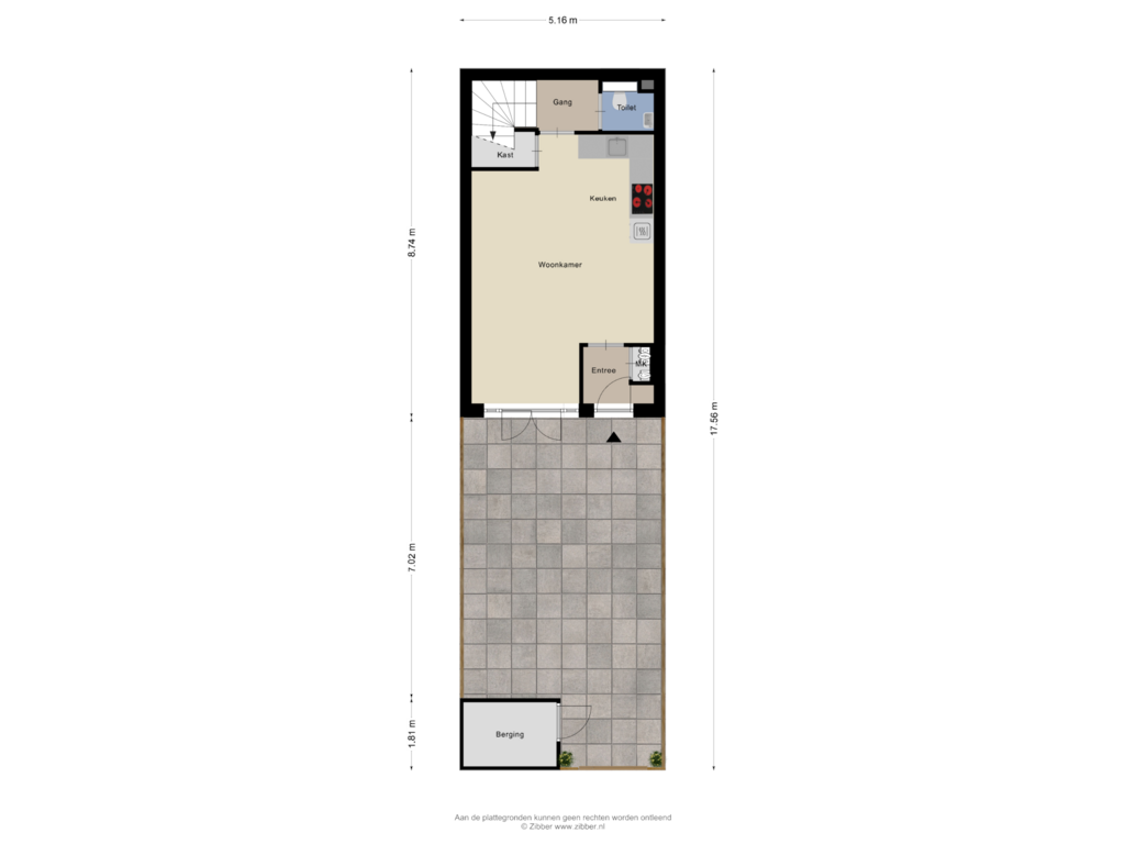 View floorplan of Begane Grond-tuin of Gelderwoudsestraat 26