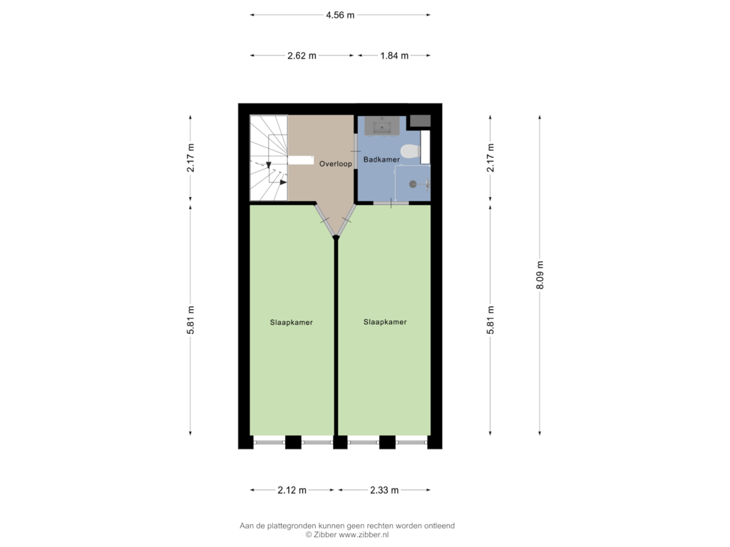 View floorplan of Eerste Verdieping of Gelderwoudsestraat 26