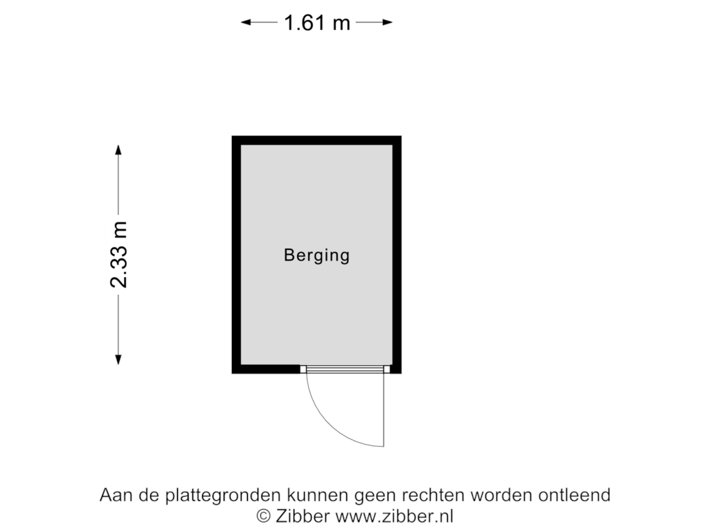 View floorplan of Berging of Gelderwoudsestraat 26