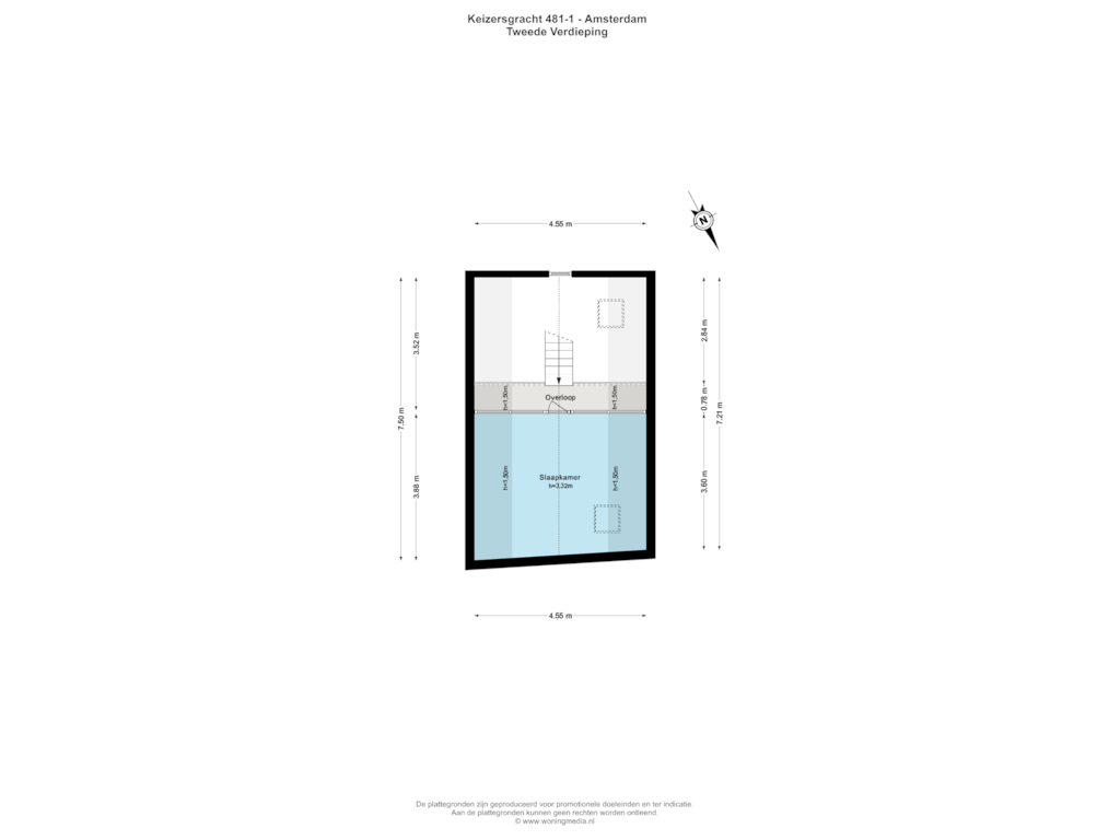 Bekijk plattegrond van 2e_verd van Keizersgracht 481-1