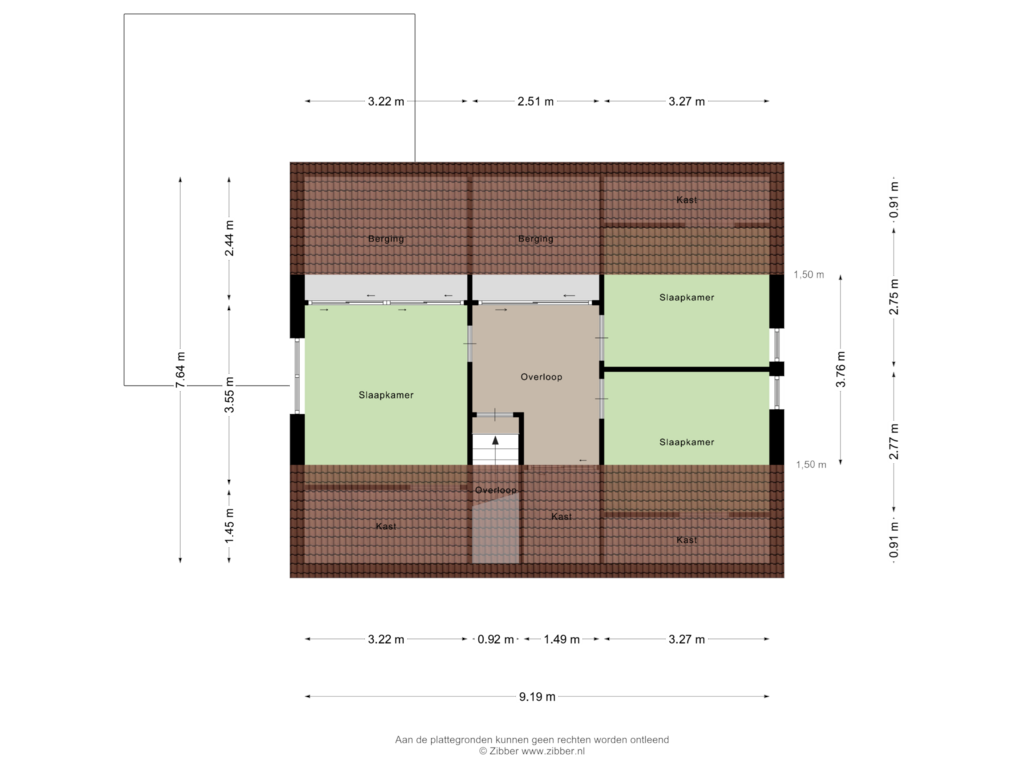 Bekijk plattegrond van Eerste verdieping van van Brederodestraat 54