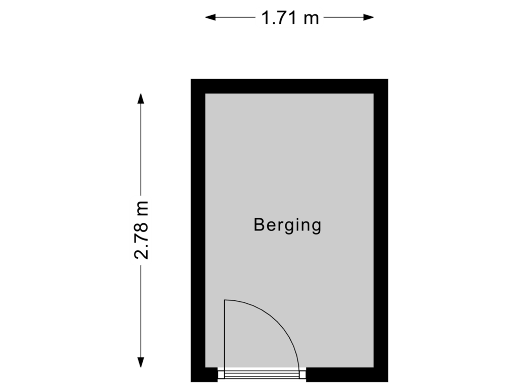 Bekijk plattegrond van Berging van Voorstraat 57-C