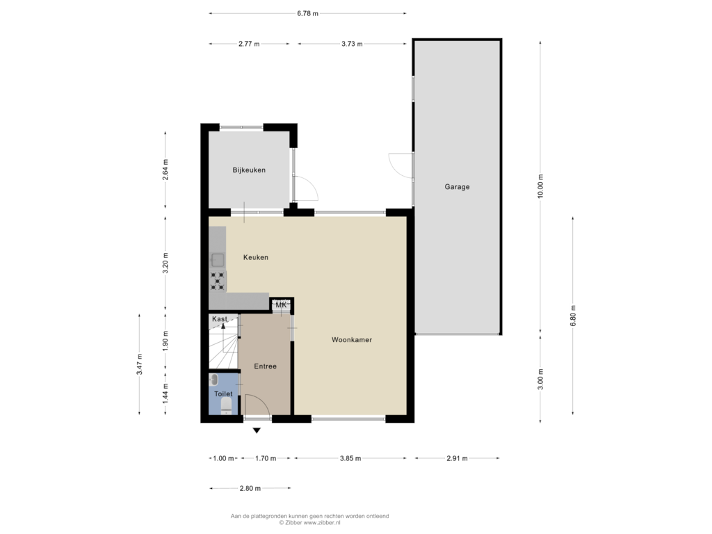 Bekijk plattegrond van Begane Grond van Bloemkamp 7