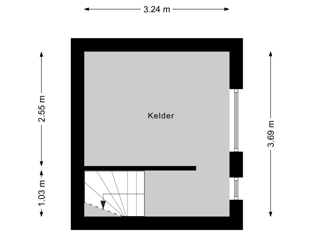 Bekijk plattegrond van Kelder van Het Lage Holt 19