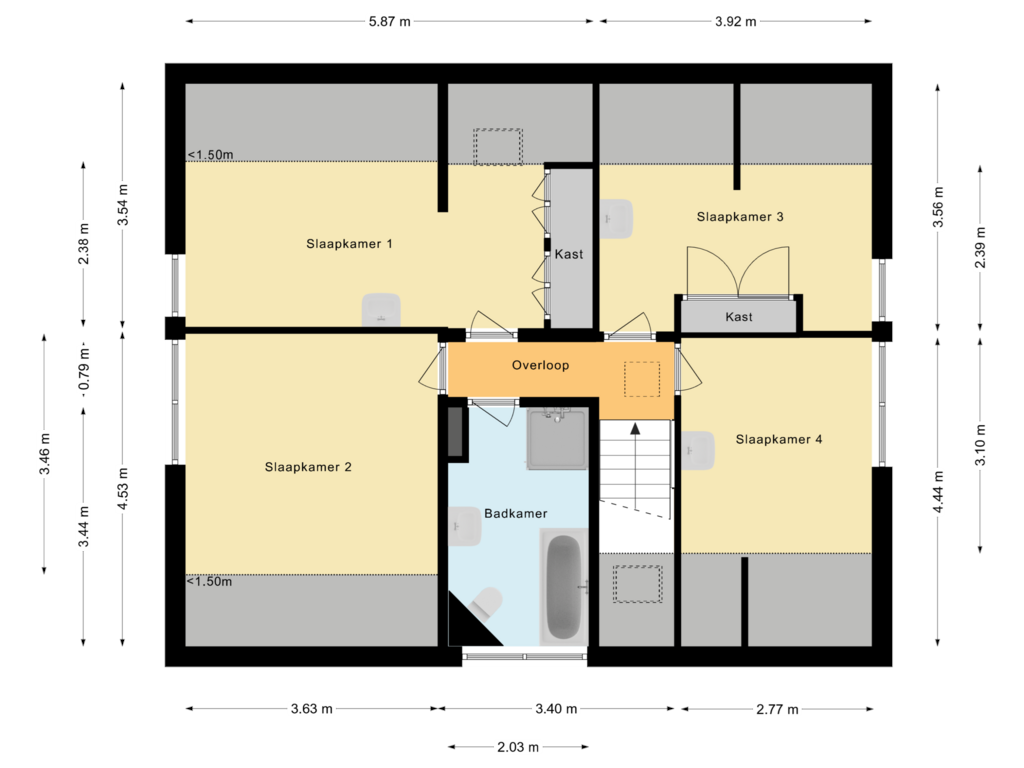 Bekijk plattegrond van Eerste verdieping van Het Lage Holt 19