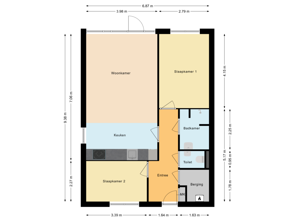 View floorplan of Woning of Linnenwever 23